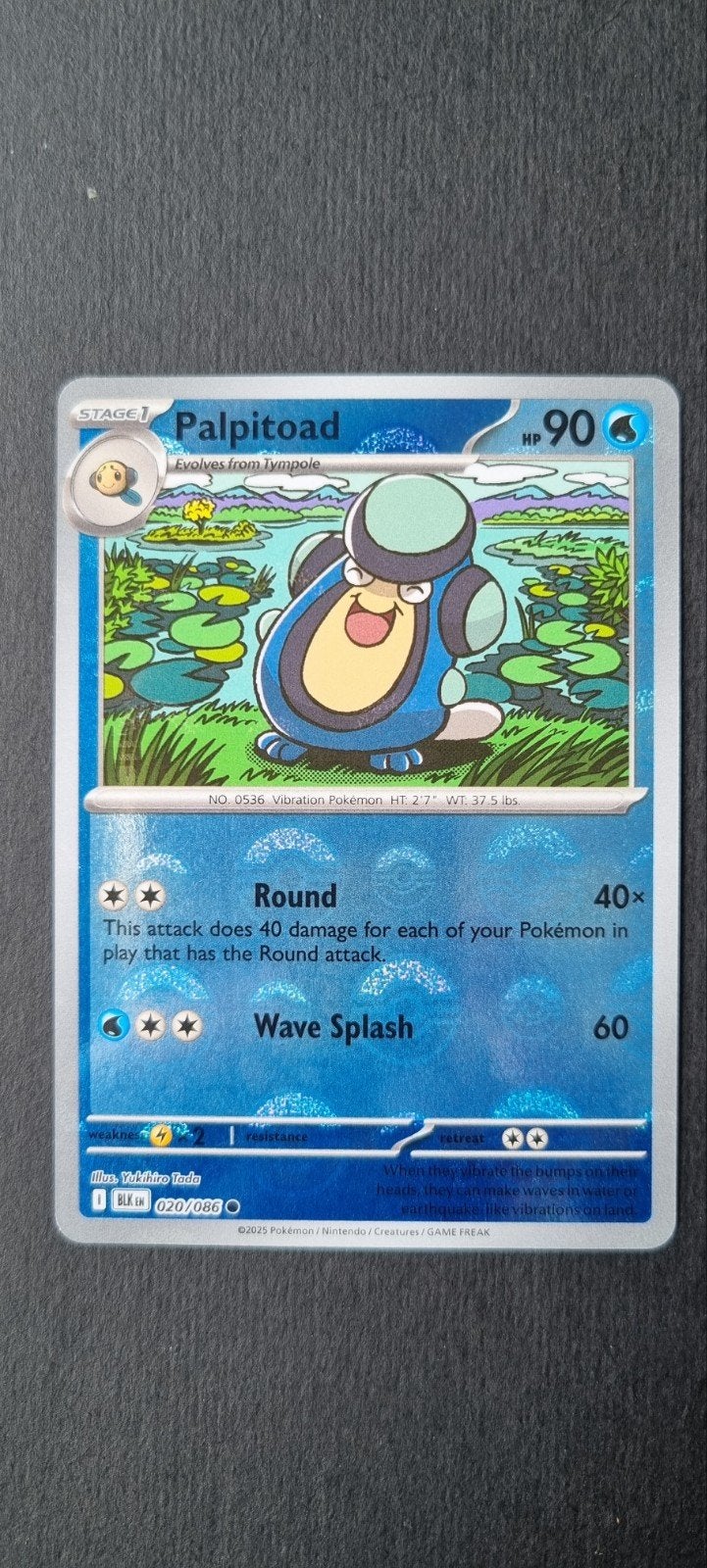 Palpitoad Pokeball xBLK 020, Ophalen of Verzenden, Zo goed als nieuw, Losse kaart