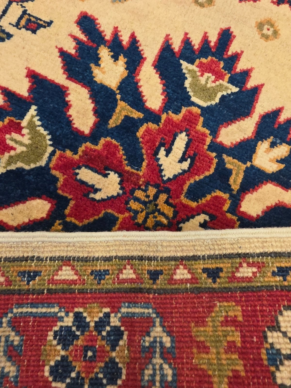 Handgeknoopt oosters tapijt kazak 117x78, Huis en Inrichting, Stoffering | Tapijten en Kleden, Info@SlatsAntiek.nl, 100 tot 150 cm