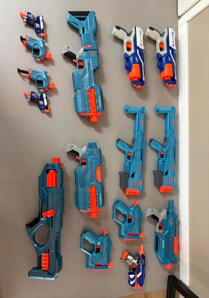 Grote Nerf Blaster Collectie met Vesten en Doelwit, Ophalen, Gebruikt, Jongen of Meisje
