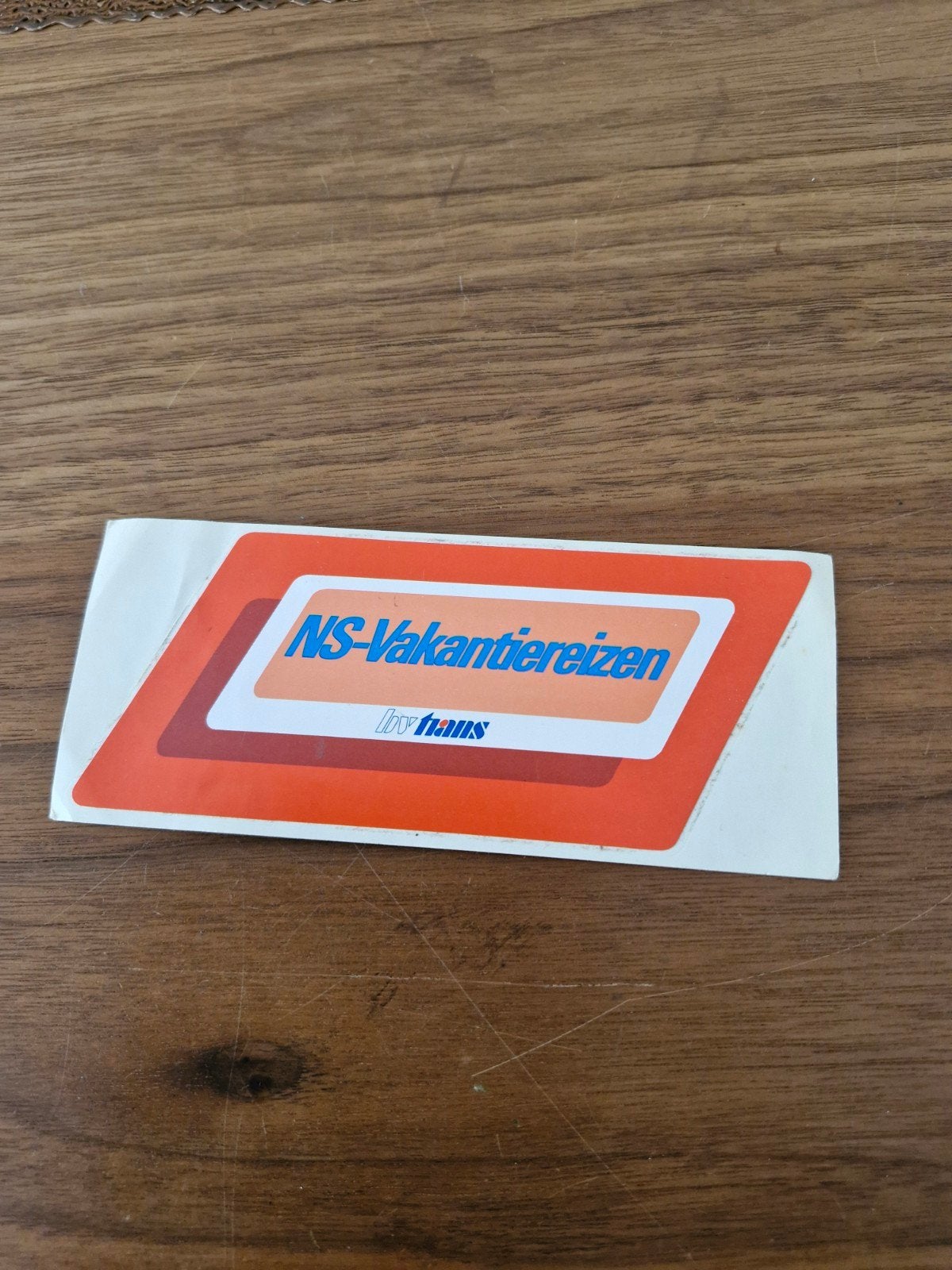 8990 Vintage NS-Vakantiereizen sticker by frans, Verzamelen, Ophalen of Verzenden, Gebruikt, Overige typen