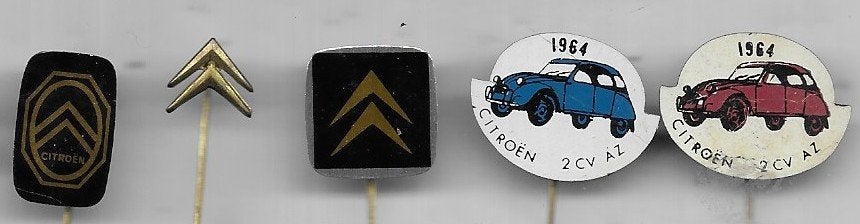 5 CITROEN AUTO SPELDEN, Ophalen of Verzenden, Gebruikt, Transport, Speldje of Pin