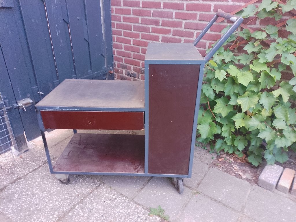Degelijke magazijnkar magazijnwagen transportkar met la, Ophalen, Gebruikt, -, -