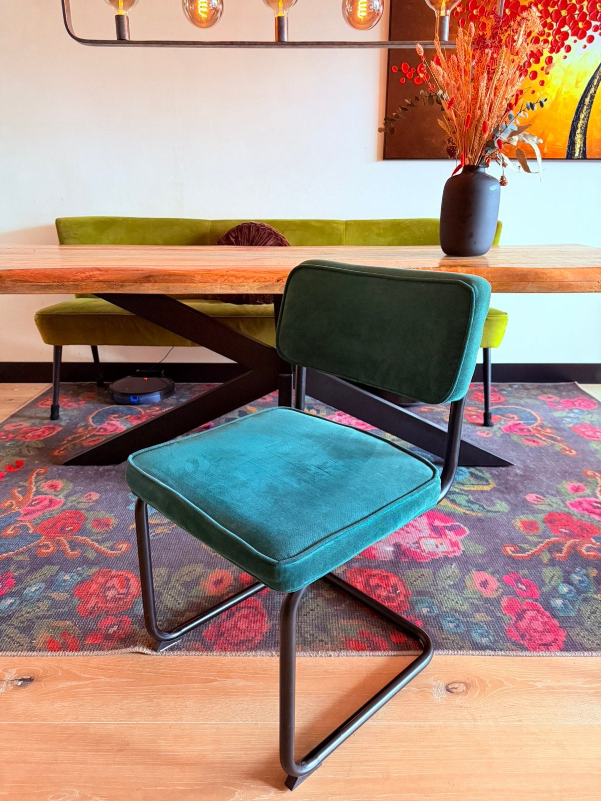 4 Nieuwe Corduroy Lyon eetkamerstoelen, Huis en Inrichting, Ophalen, Zo goed als nieuw, Overige kleuren, Vier