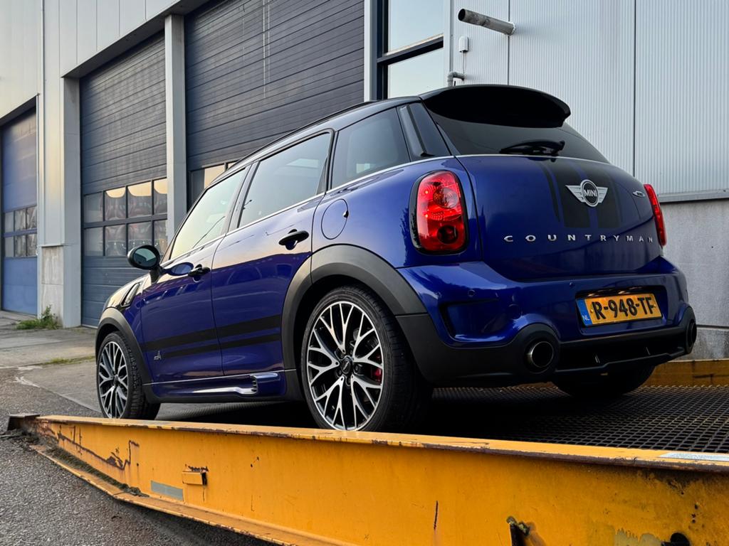 Mini Countryman 1.6 John Cooper Works AUT 2015 Blauw, Auto's, Blauw, 75 €/maand, Vierwielaandrijving, Particulier