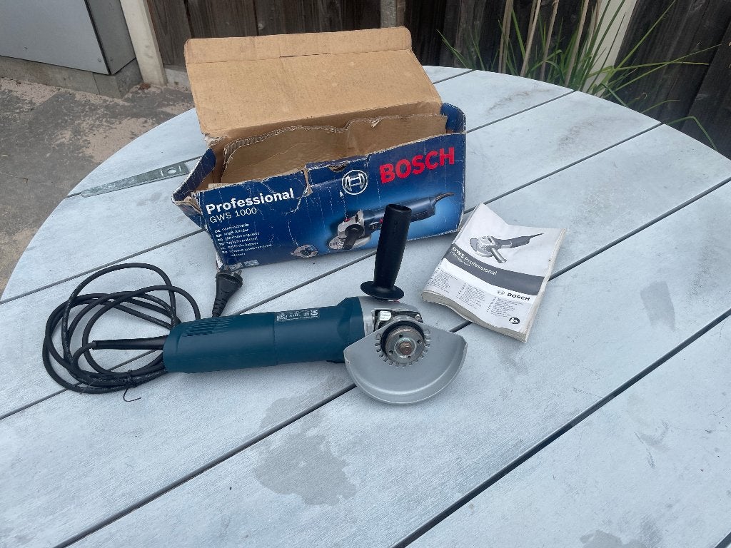 Bosch Professional GWS 1000 haakse slijpmachine, Ophalen of Verzenden, Zo goed als nieuw, 1000 watt of meer, Haakse handslijpmachine