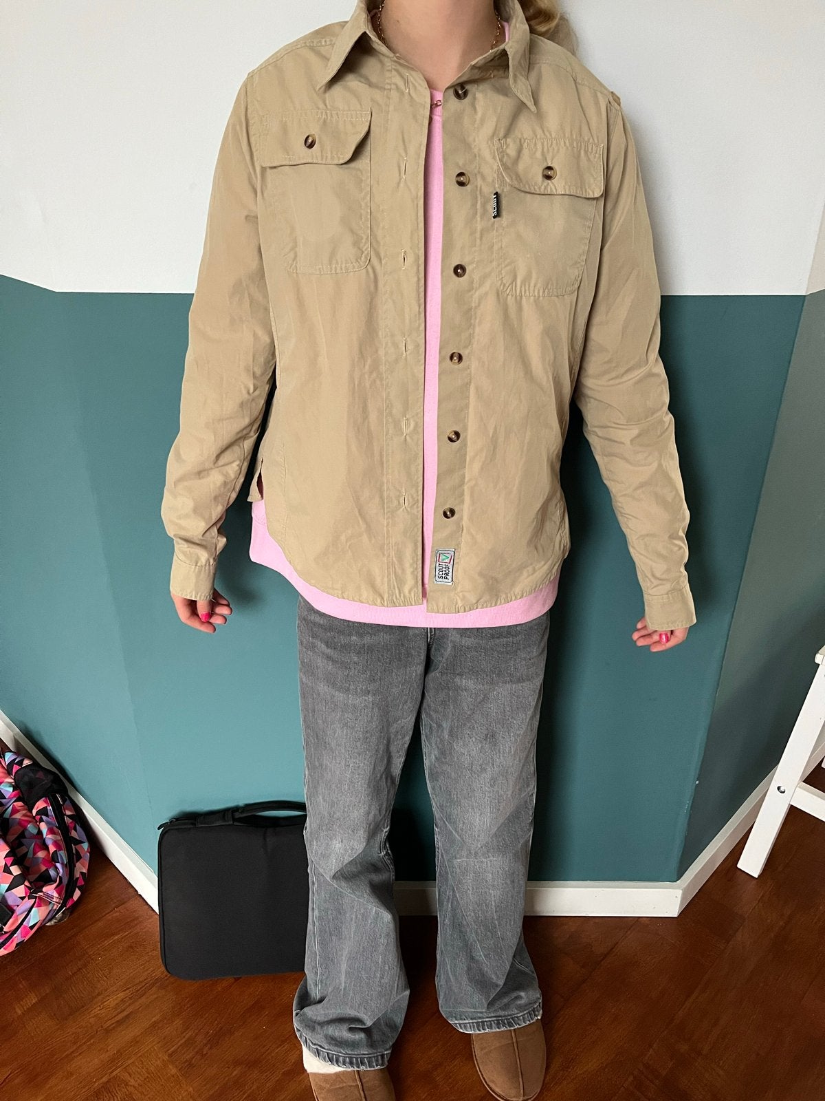 ScoutFit Blouse Maat 38 (M) - Beige, Ophalen of Verzenden, Nieuw, Jongen of Meisje, Overhemd of Blouse