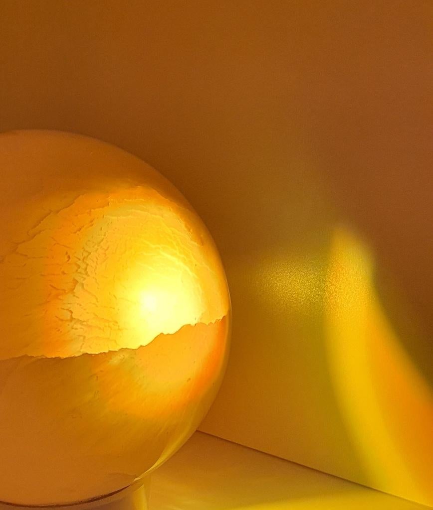 XL 16 cm grote Seleniet bol! Puur Licht & Vrede in Huis!, Verzenden, Mineraal