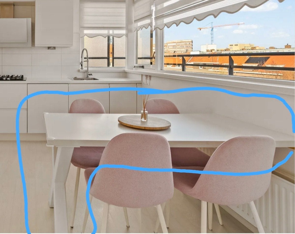 Good quality white dining table, Ophalen, Overige materialen, Gebruikt, 100 tot 150 cm