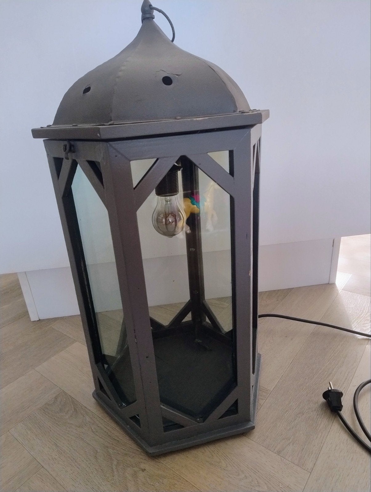 lamp lantaarn windlicht, Ophalen, Gebruikt, Netvoeding, Vloerlamp
