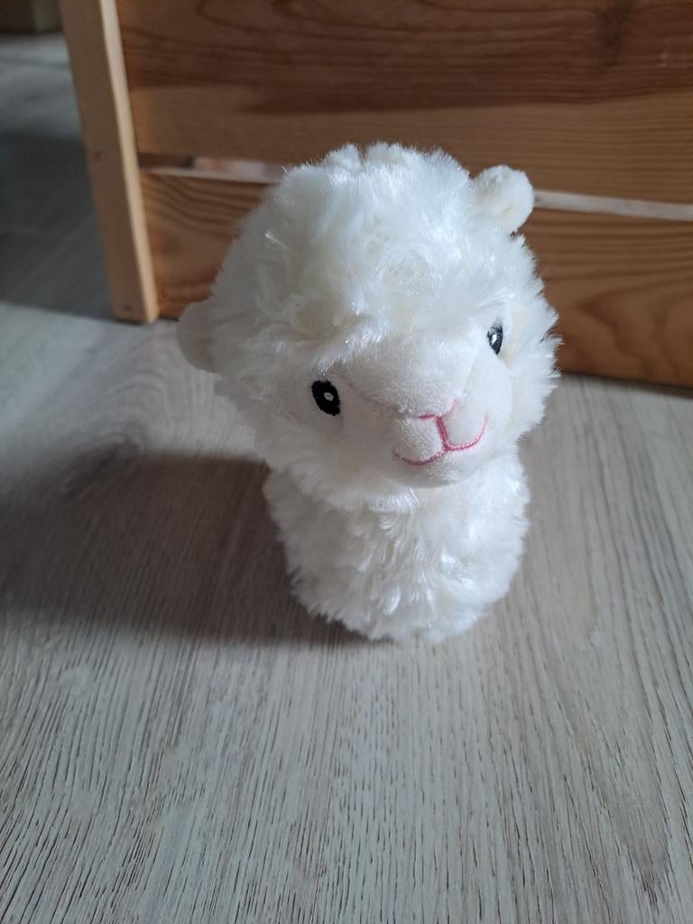 Witte alpaca lama knuffel 16cm groot, Ophalen of Verzenden, Zo goed als nieuw, Overige typen