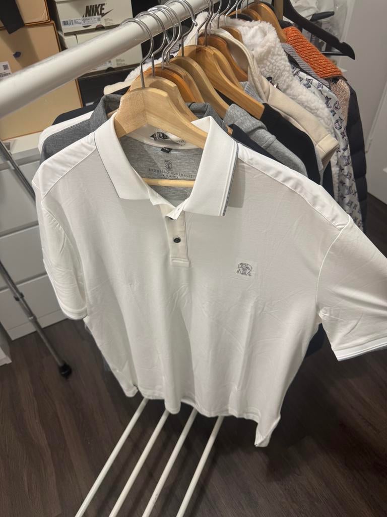 Brunello Cucinelli Short Sleeve Logo Polo White, Ophalen of Verzenden, Nieuw, Wit