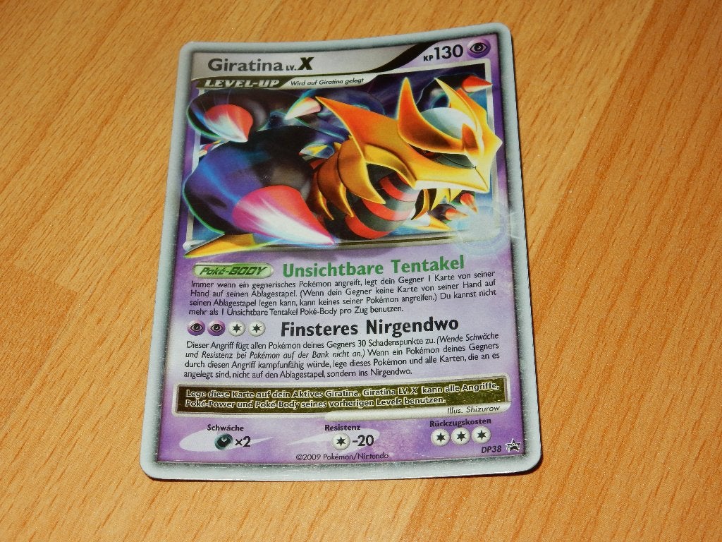 Giratina Level X – DUITSE Holo Promo kaart - DP38, te koop, Ophalen of Verzenden, Zo goed als nieuw, Losse kaart