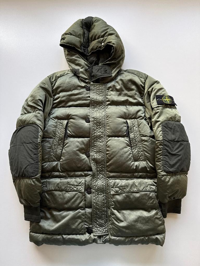 Stone island nylon Raso down jas s, Ophalen of Verzenden, Groen, Maat 46 (S) of kleiner, Stone Island