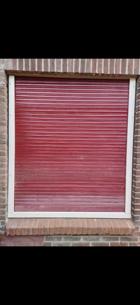 Uniek! Meranti kozijn z.g.a.n. + antiek grenen rolluik '30, Ophalen, Zo goed als nieuw, 150 tot 200 cm, 150 tot 200 cm