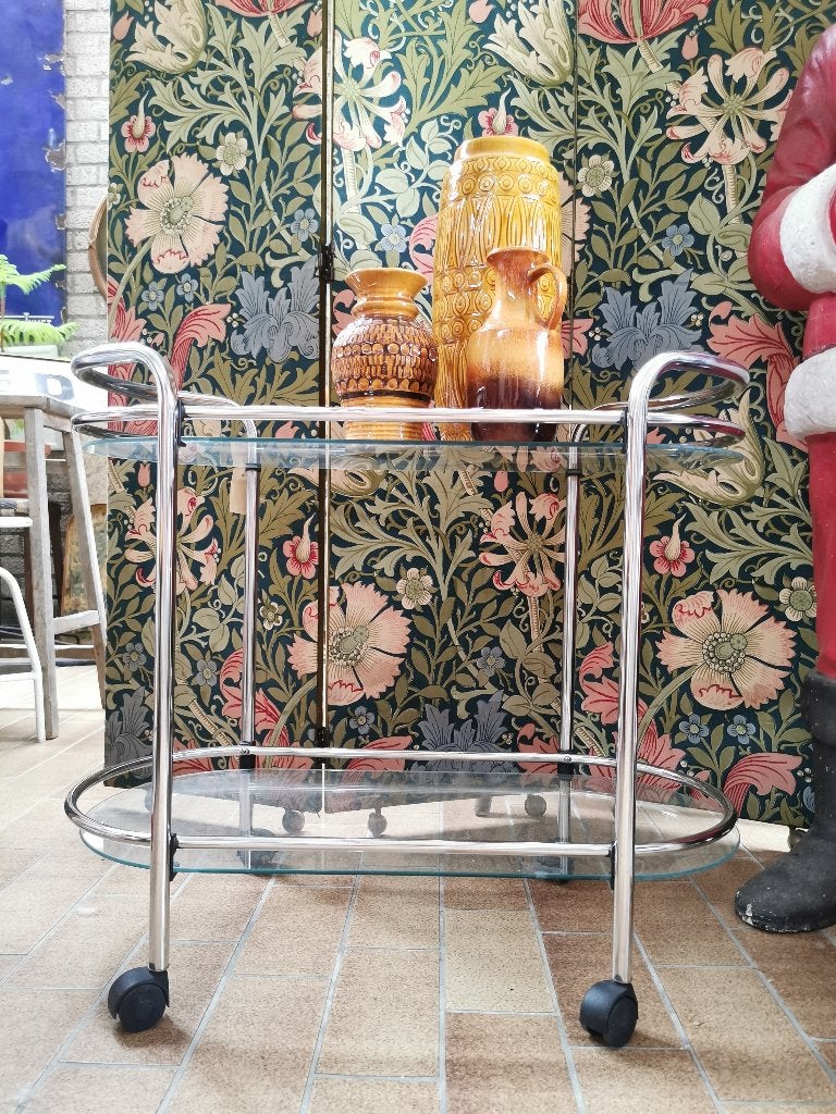 Vintage serveer trolley gallotti & Radice, Ophalen, Minder dan 55 cm, Zo goed als nieuw, 60 cm of meer
