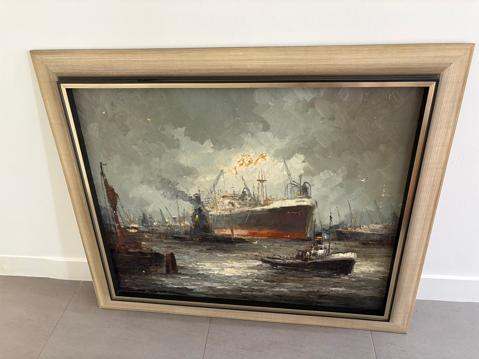 Olieverfschilderij van Jan Bevort 119 x 99 cm incl lijst, Ophalen, Overige onderwerpen