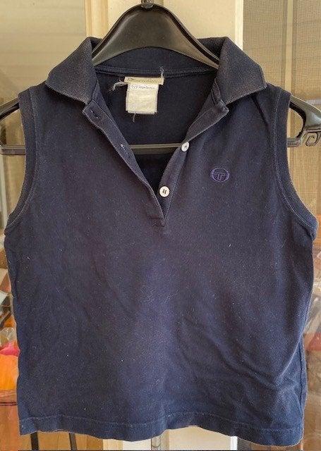 Sergio Tacchini mouwloze top / polo zonder mouwen mt 34 - 36, Zonder mouw, Maat 34 (XS) of kleiner, Sergio Tacchini, Gedragen