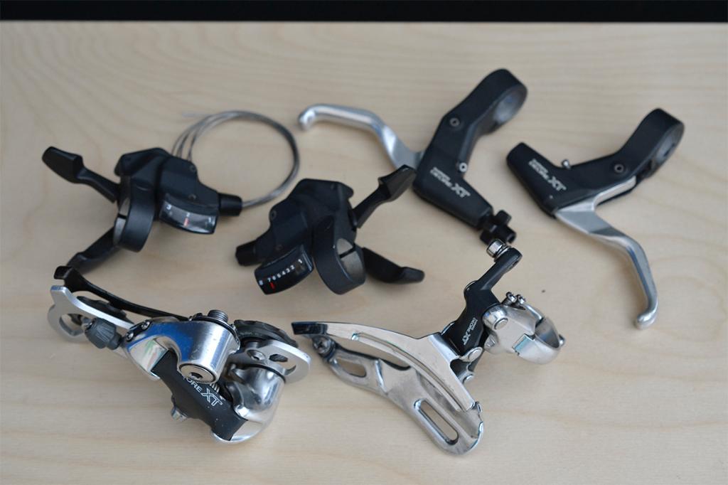 Vintage Shimano Deore XT Set MTB, Ophalen of Verzenden, Gebruikt, Derailleur of Ketting, Shimano Deore XT