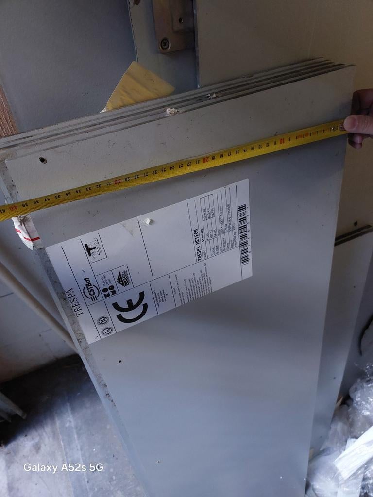Gebruikte Trespa stroken A03.4.0, 8mm dik, Doe-het-zelf en Verbouw, Platen en Panelen, Ophalen, Gebruikt, HPL, Minder dan 20 mm