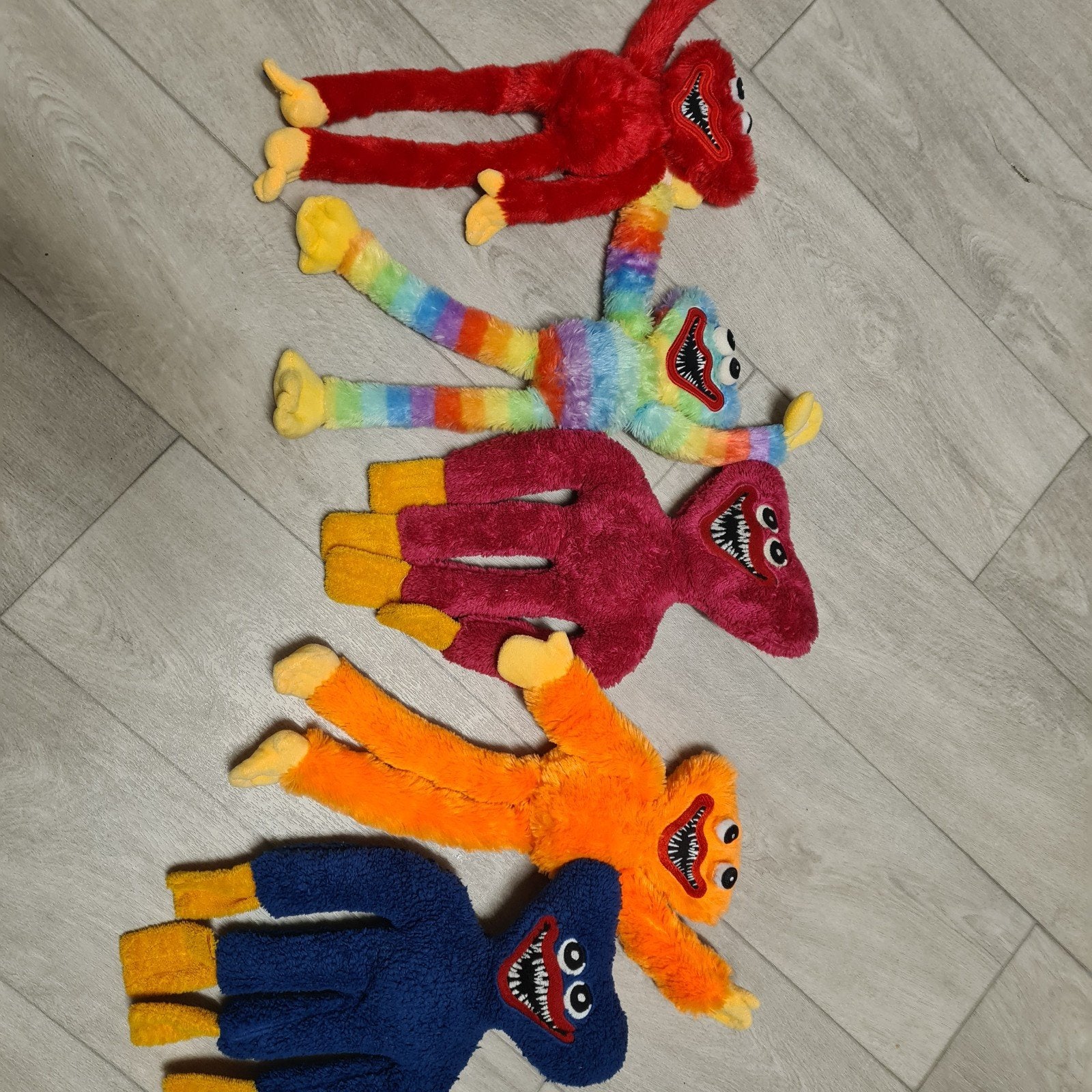 Huggy Wuggy knuffels - set van 5, Ophalen, Gebruikt, Overige merken, Overige karakters