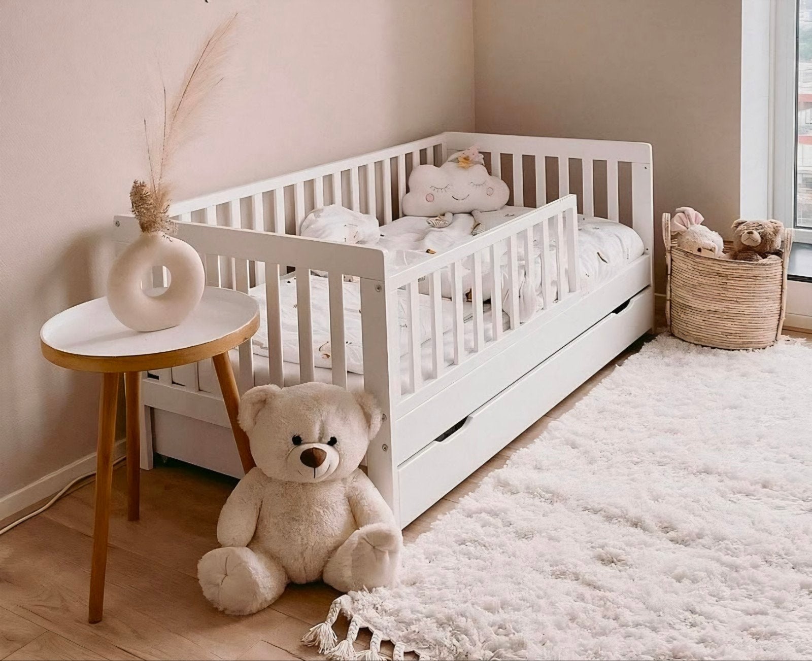 Petite Amelie peuterbed met lade, Kinderen en Baby's, Ophalen, Zo goed als nieuw, 140 tot 160 cm, 70 tot 85 cm