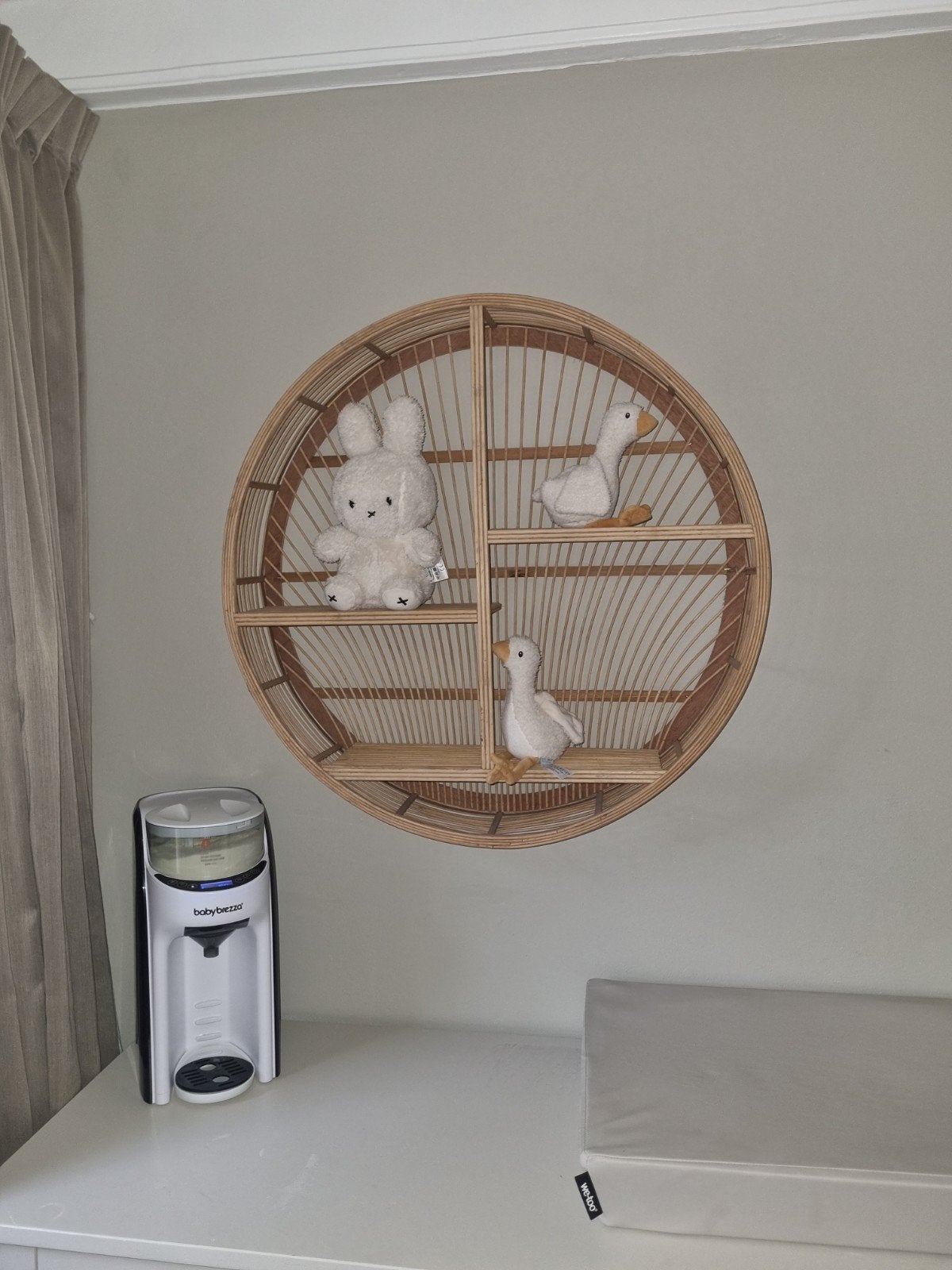 Mooie rotan wandkast als nieuw, Ophalen of Verzenden, 75 cm, Botanisch, 75 cm