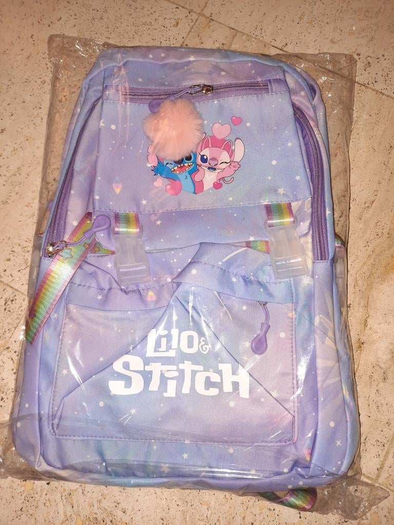 Lilo & Stitch Rugzak + 2 gratis stitch stickers, Nieuw, Ophalen of Verzenden, Minder dan 30 cm, Blauw