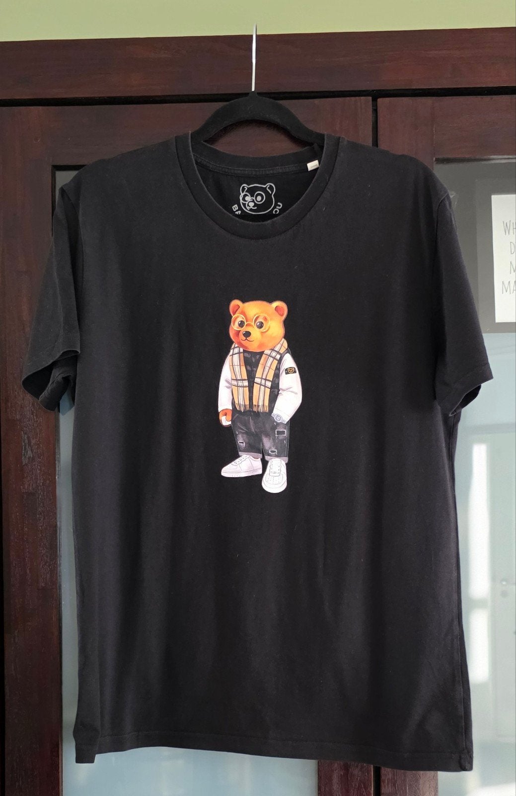 Baron Filou T-shirt met beerprint - Zwart, Maat L, Maat 52/54 (L), Baron Filou, Zwart, Ophalen of Verzenden