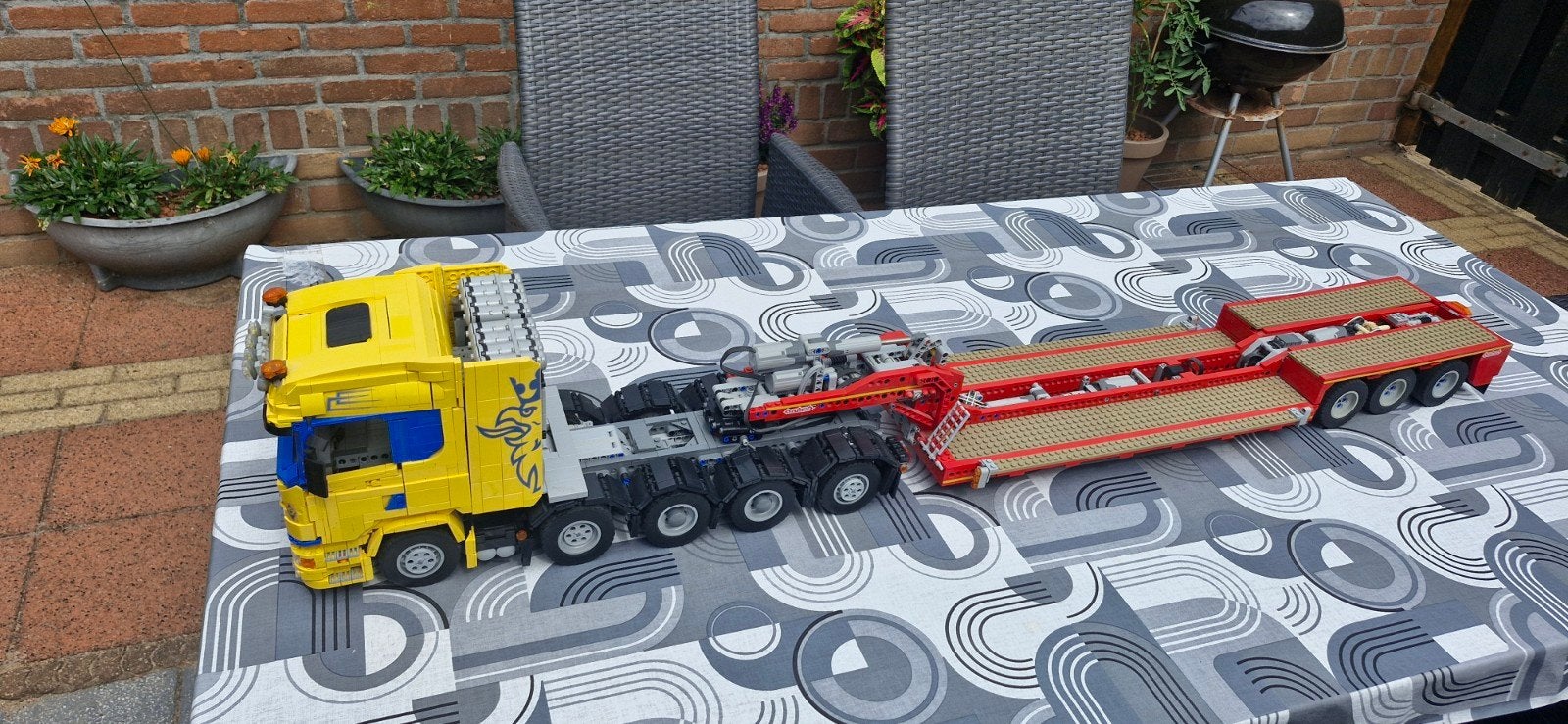 Custom RC 10x4 6 SLT Truck met oplegger (Lego Technic), Ophalen, Gebruikt, Overige merken