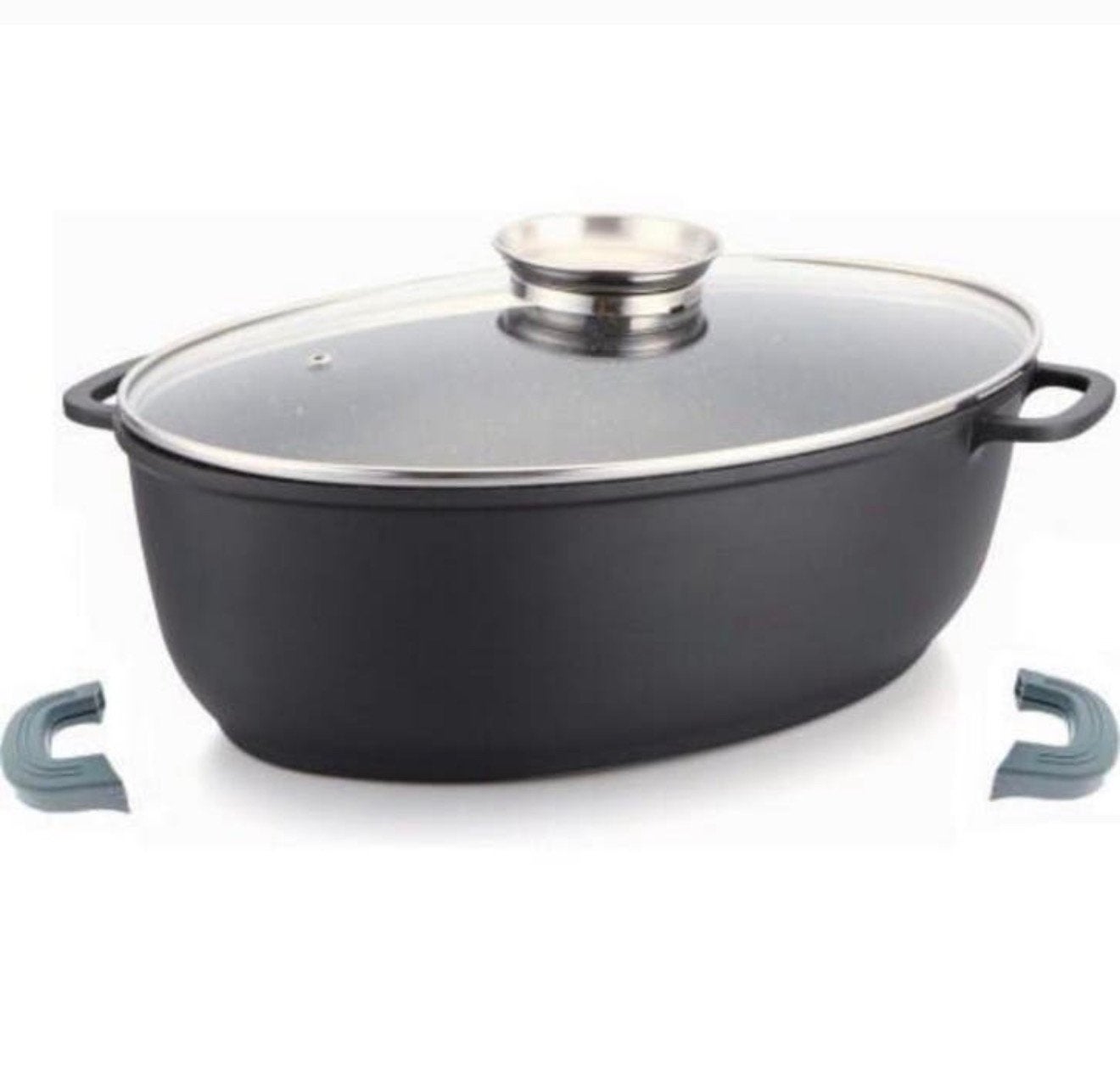 Cheffinger CF-RO38 Braadpan 38cm met Deksel – ook inductie, Ophalen of Verzenden, H, H, Koekenpan of Braadpan