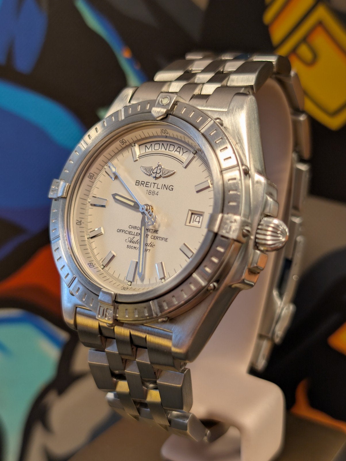 Breitling Headwind Day/Date full service., Ophalen of Verzenden, Zo goed als nieuw, Breitling