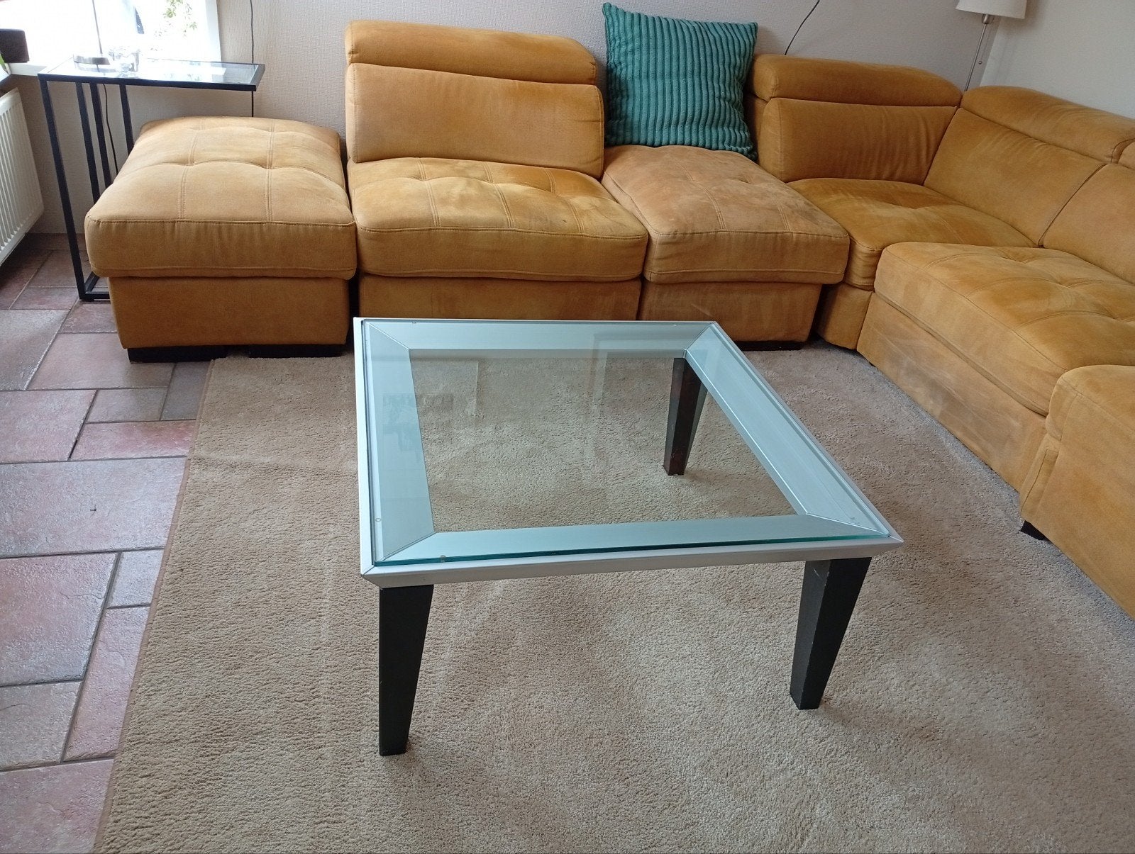 leolux moderne salontafel 80 x 80 x 40 cm, Huis en Inrichting, Ophalen, Gebruikt, 50 tot 100 cm, Vierkant