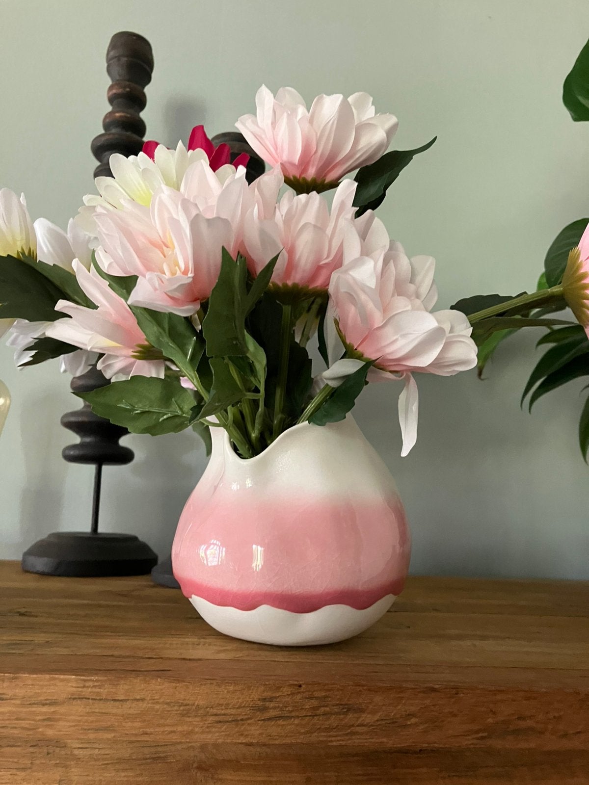 Mooi rose / ecru vaasje van PTMD, Ophalen of Verzenden, Zo goed als nieuw