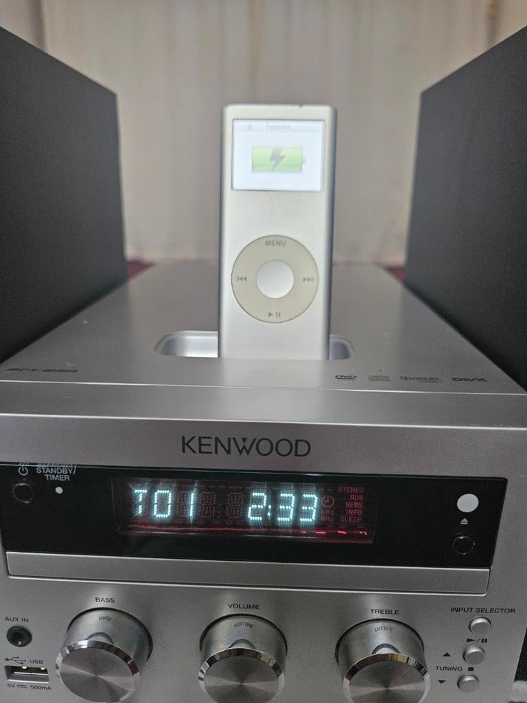 Kenwood M-EA3 Microset met iPod Dock en Speakers, Microset, Tuner of Radio, Zo goed als nieuw, Ophalen