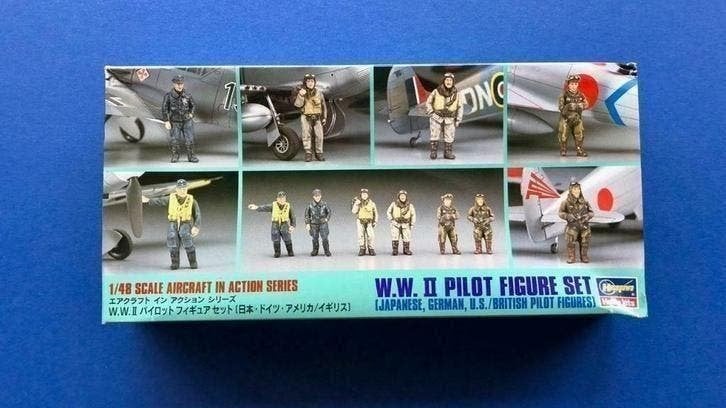 hasegawa X48-7 Pilot Figure Set 1/48, Ophalen of Verzenden, Nieuw, Groter dan 1:72, Overige merken