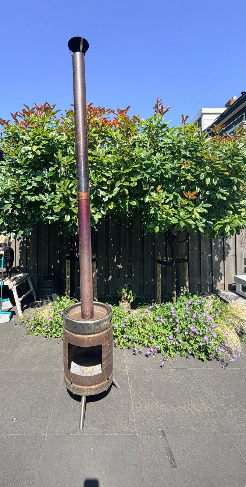 Aluminium biervat haard / vuurkorf, Ophalen, Gebruikt, Vuurkorf