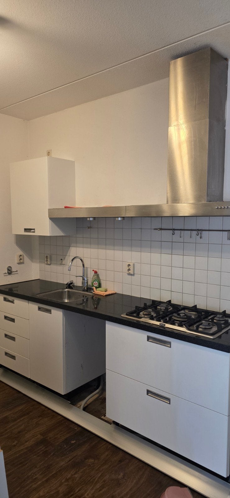 Gratis af te halen: Complete keuken zonder apparateur, Ophalen, Gebruikt, Wit, Enkelwandige keuken
