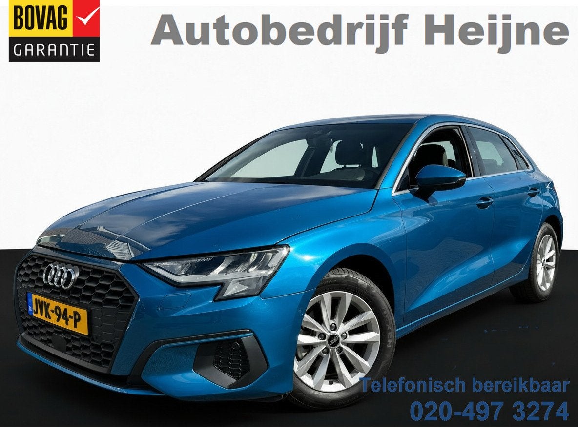 Audi A3 Sportback 30 TFSI PRO LINE VIRTUAL/NAVI/CRUISE/CARPL, 1195 kg, Gebruikt, Blauw, Parkeerassistent