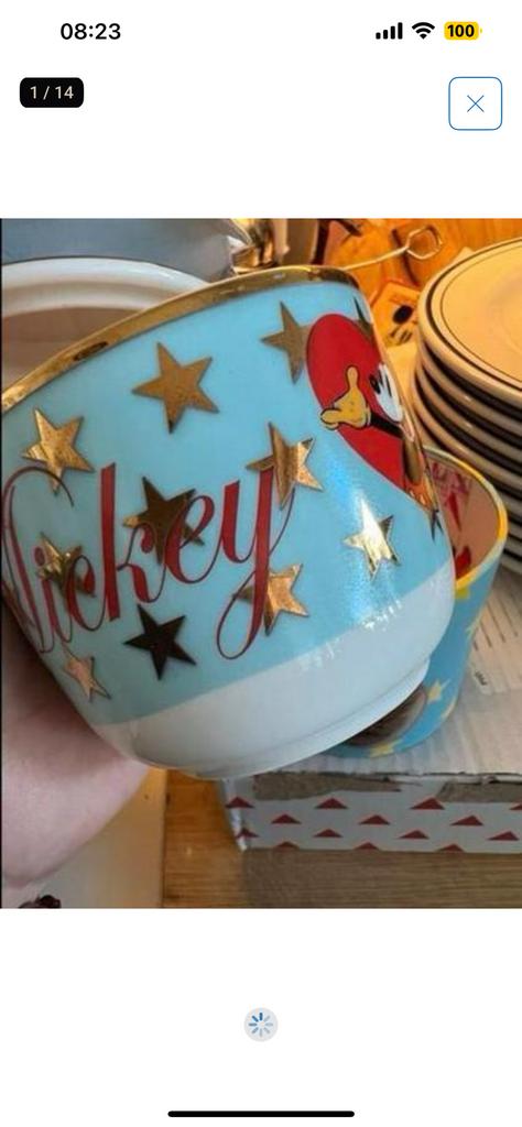 New- Disney Original Mickey Star Sugar Pot in box, Ophalen of Verzenden, Mickey Mouse, Nieuw, Beeldje of Figuurtje
