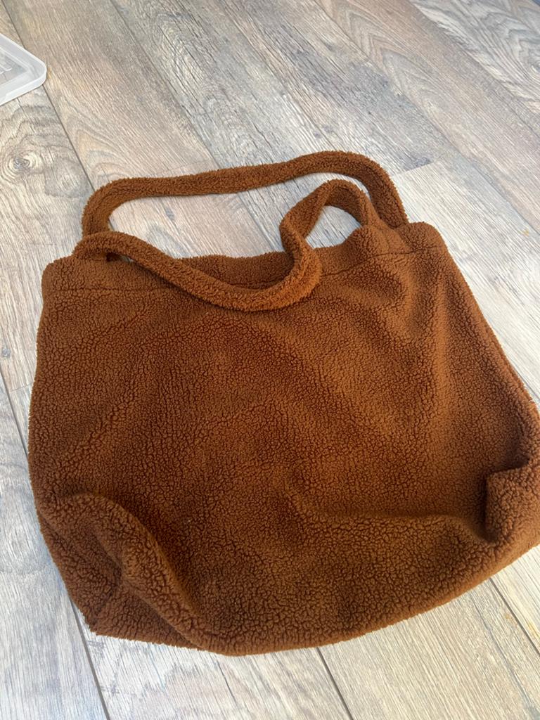 Bruine teddy shopper tas, Ophalen of Verzenden, Gebruikt, Bruin, Shopper