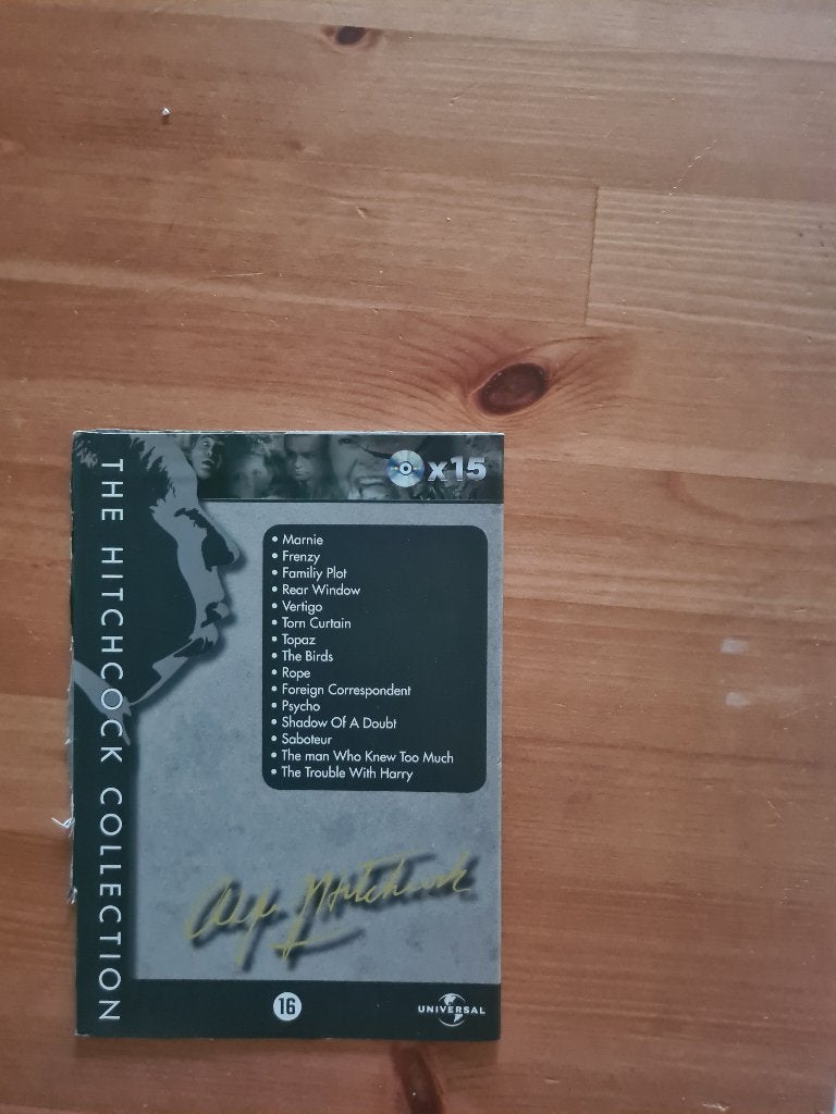 Alfred Hitchcock - Hitchcock DVD Box (15 films NL-titeld), Cd's en Dvd's, Vanaf 16 jaar, Ophalen of Verzenden, Zo goed als nieuw