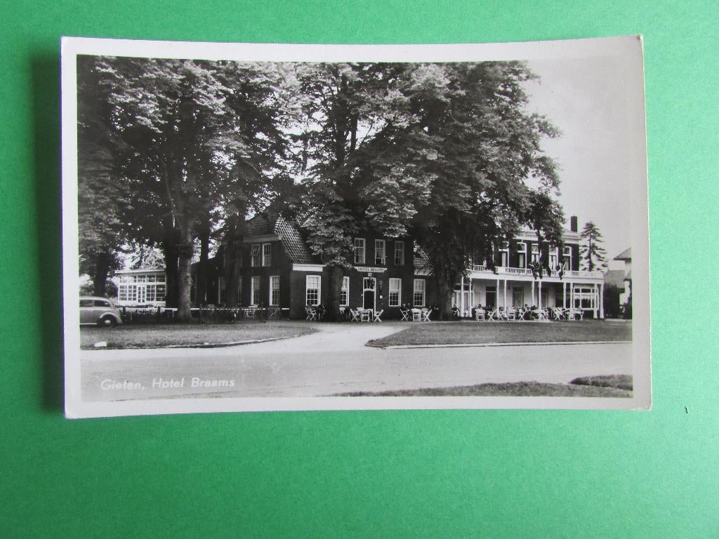 Gieten - Hotel Braams 1954, Ophalen of Verzenden, 1940 tot 1960, Ongelopen, Drenthe
