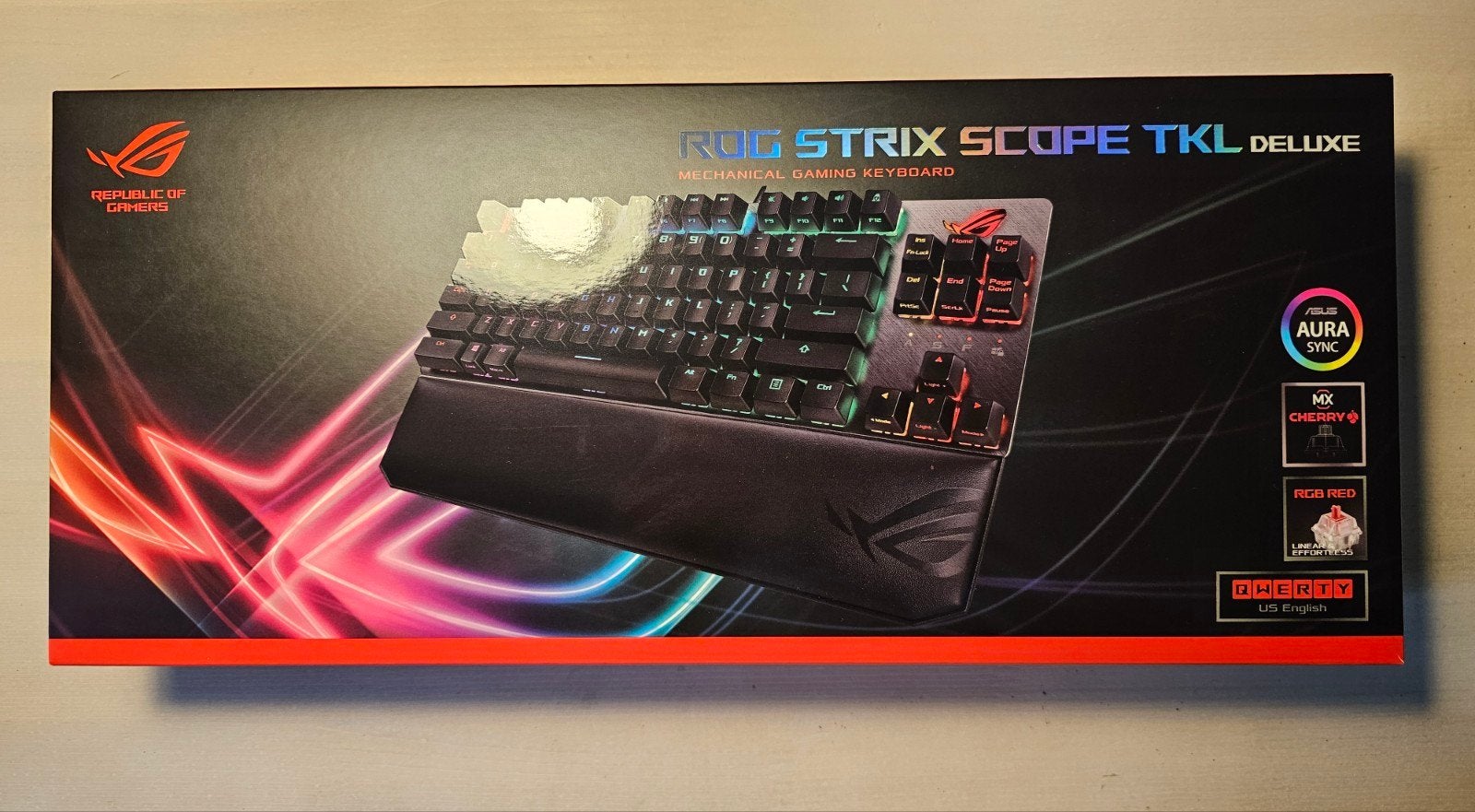 Asus ROG Strix Scope TKL Deluxe Gaming Toetsenbord, Computers en Software, Toetsenborden, Gebruikt, Ophalen of Verzenden, Qwerty
