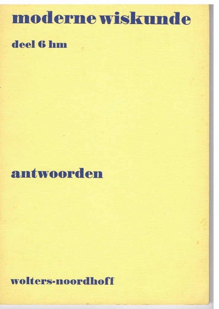 Moderne wiskunde, Ophalen of Verzenden, Gelezen, HAVO, Wiskunde A