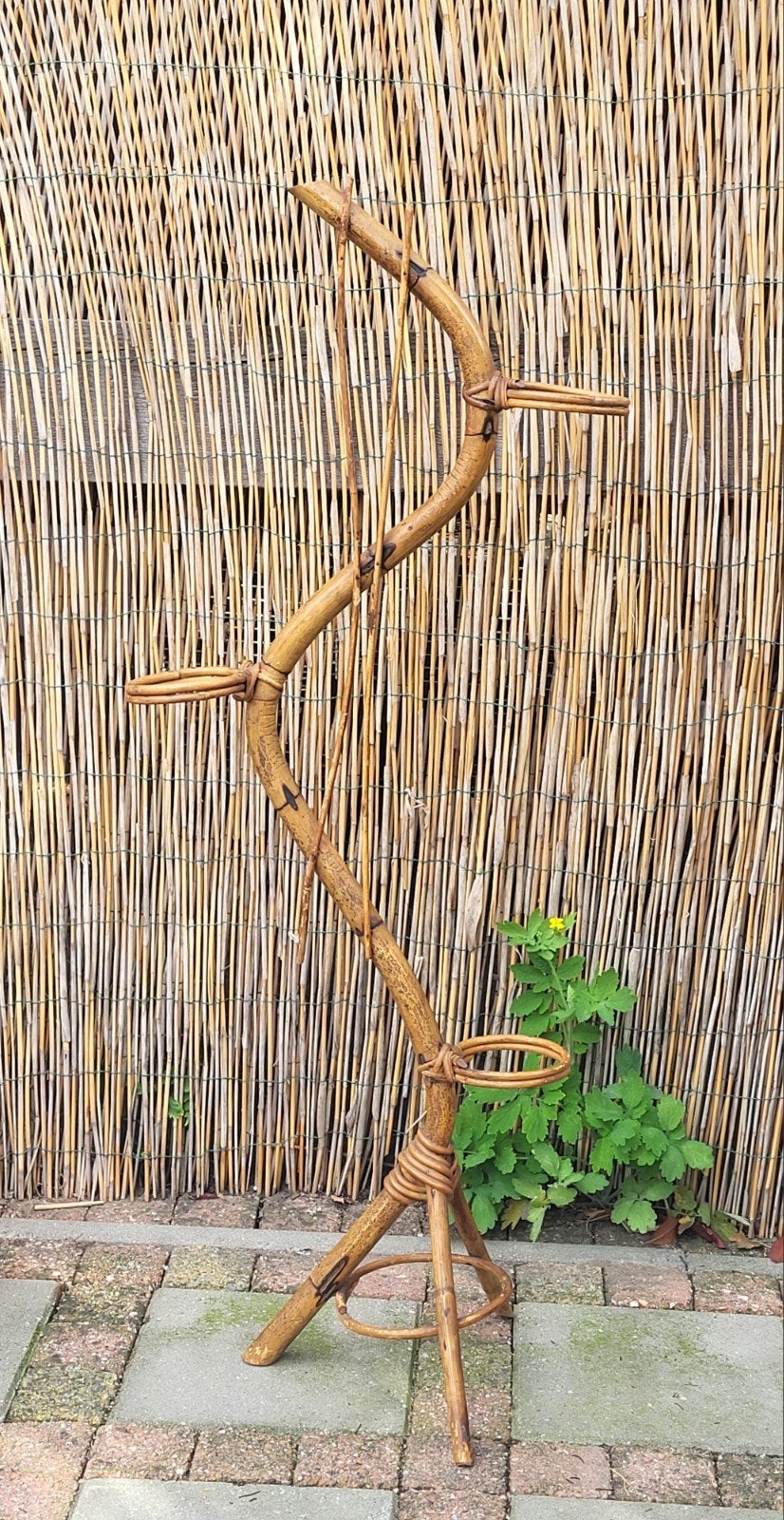 Te koop vintage bamboe plantenhanger, Ophalen