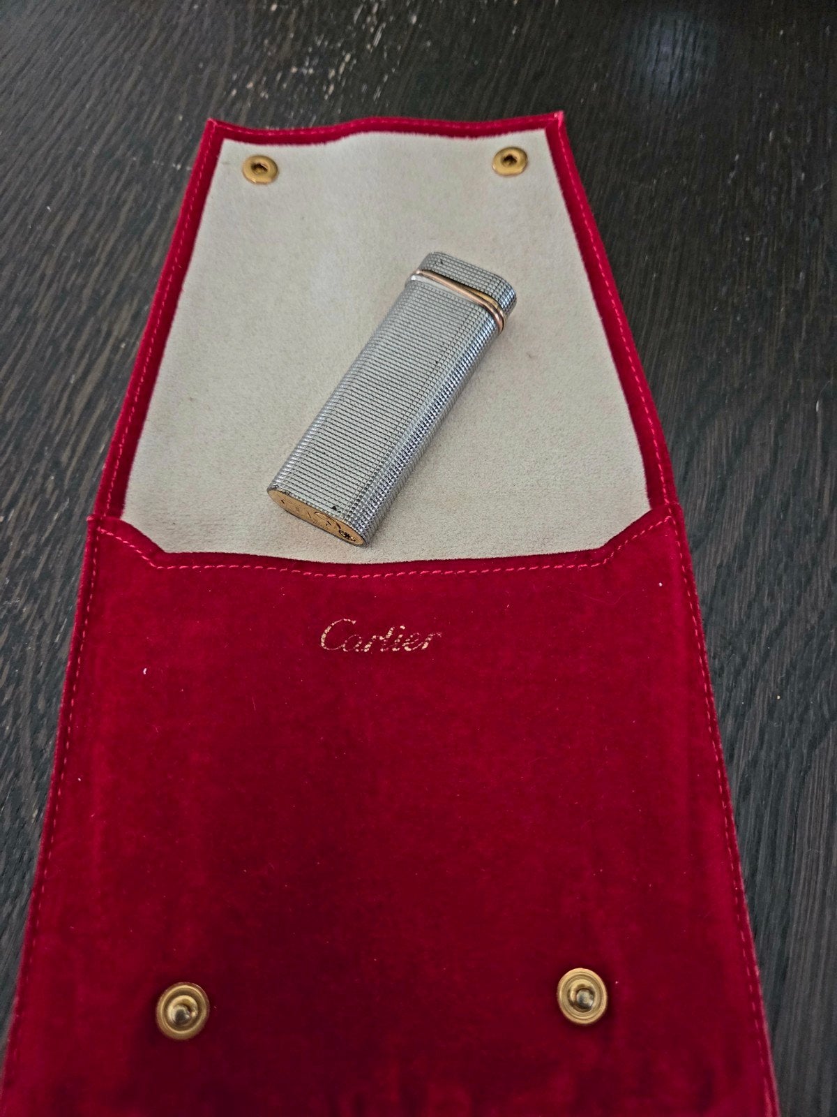Cartier damesaansteker, Verzamelen, Rookartikelen, Aanstekers en Luciferdoosjes, Ophalen of Verzenden, Sigarenbandjes