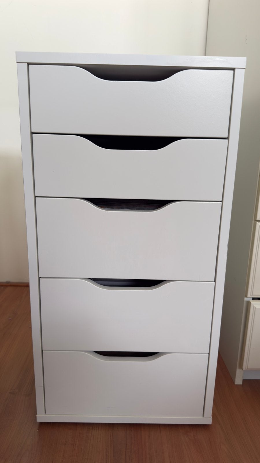 IKEA Alex ladeblok met 5 lades - Wit - Zo goed als nieuw, Ophalen, 5 laden of meer, Zo goed als nieuw, 50 tot 75 cm