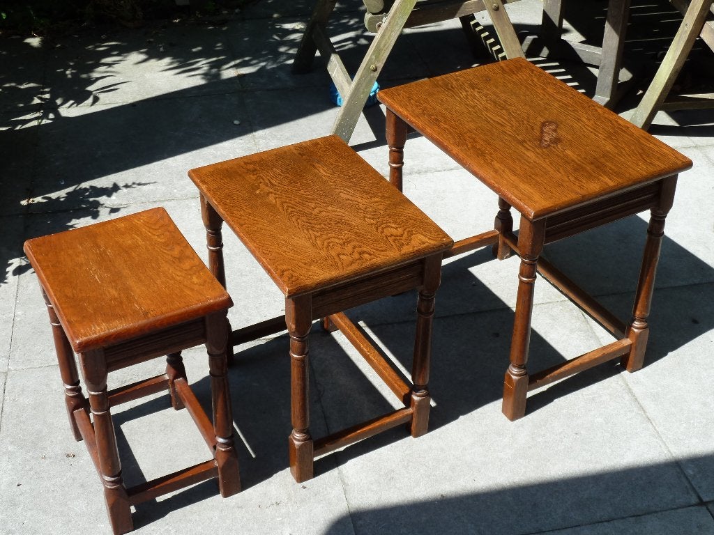 Bijzettafeltje retro, Minder dan 55 cm, Gebruikt, Hout, Ophalen