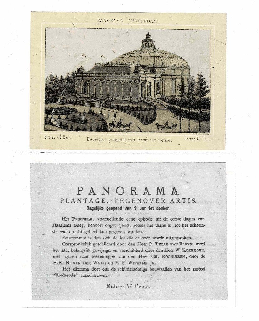 Oude chromo “PANORAMA” Amsterdam., Verzamelen, Verzenden, Zo goed als nieuw, Overige typen