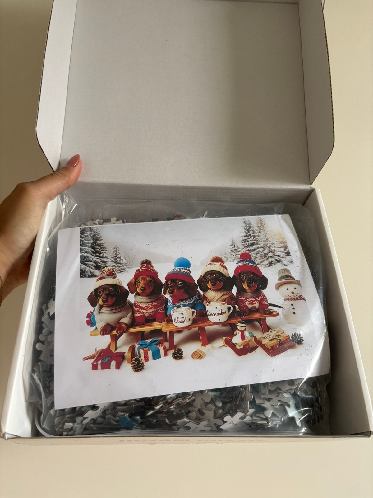 Teckel winter puzzel, Ophalen of Verzenden, 500 t/m 1500 stukjes, Nieuw, Legpuzzel
